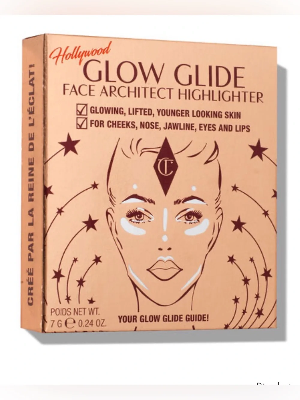 Charlotte Tilbury Hollywood Glow Glide Architect Highlighter - Rose Gold Glow